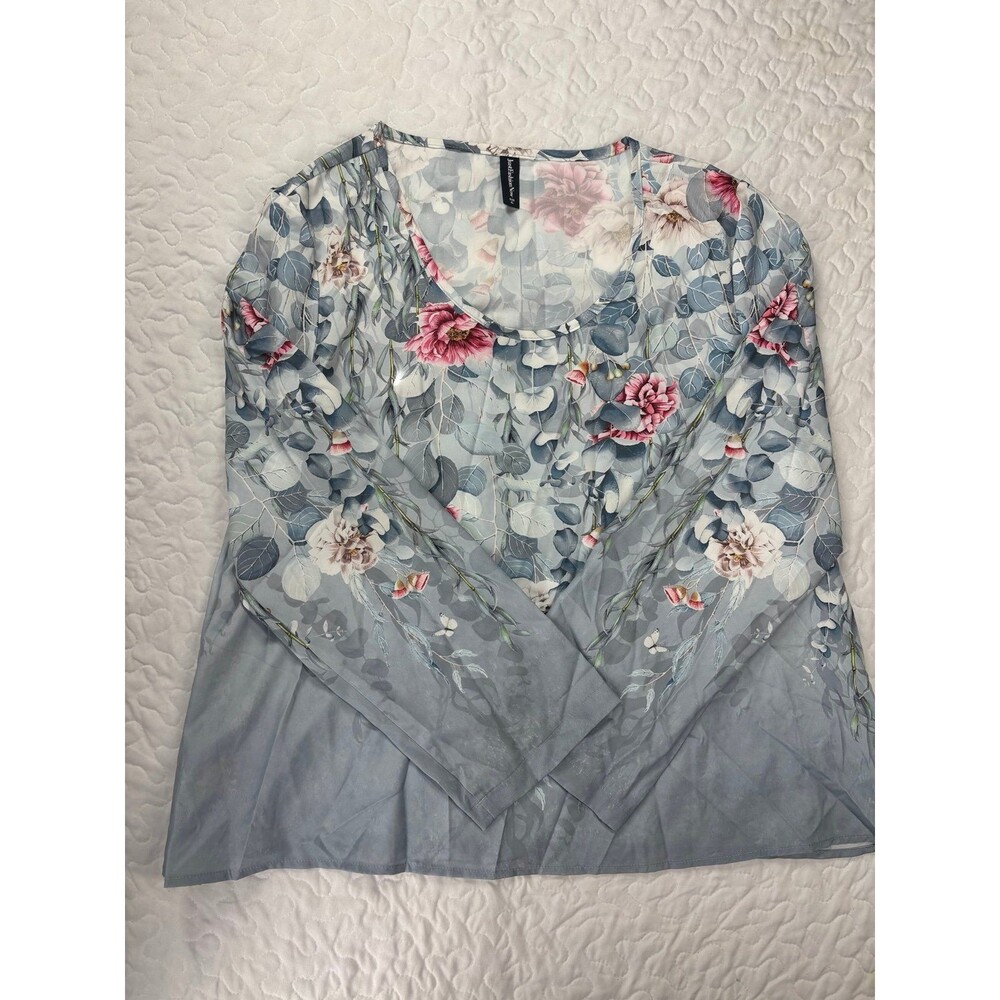 Just Fashion Now Floral Super Light Long Sleeve Blouse Size XL
